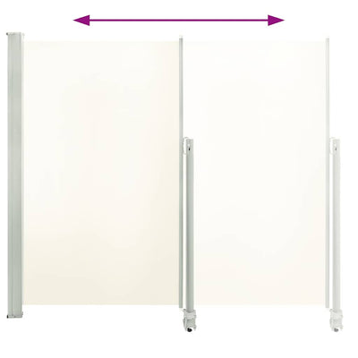 Patio Retractable Side Awning 160 x 300 cm Cream