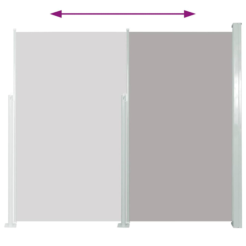 Retractable Side Awning 120 x 300 cm Grey