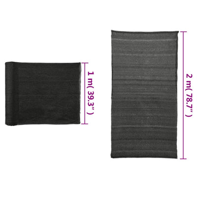 Privacy Net HDPE 2x25 m Black