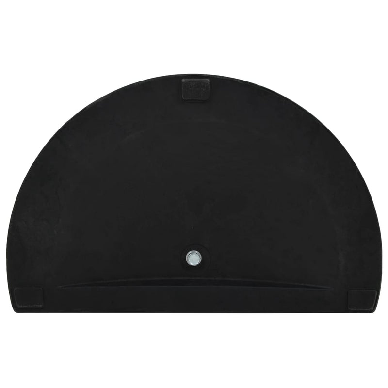 Parasol Base Half Round Polyresin 9 kg Black