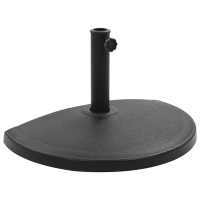 Parasol Base Half Round Polyresin 15 kg Black