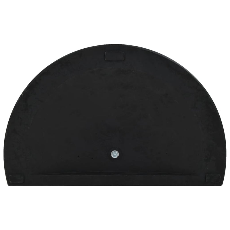 Parasol Base Half Round Polyresin 15 kg Black