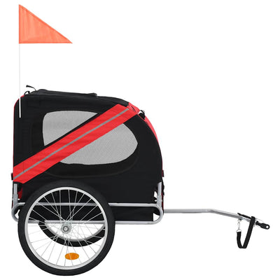 Pet Bike Trailer Red and Black