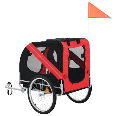 Pet Bike Trailer Red and Black