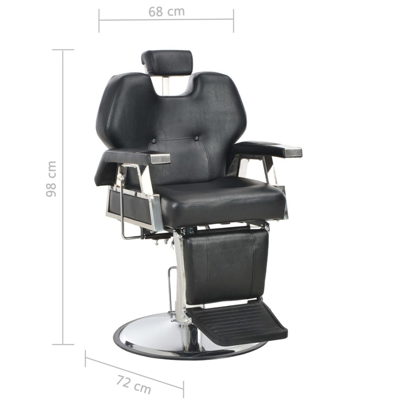 Barber Chair Black 72x68x98 cm Faux Leather