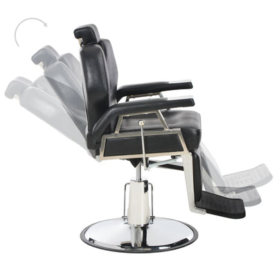 Barber Chair Black 72x68x98 cm Faux Leather