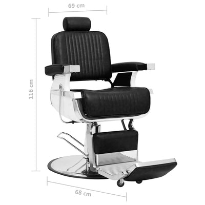 Barber Chair Black 68x69x116 cm Faux Leather