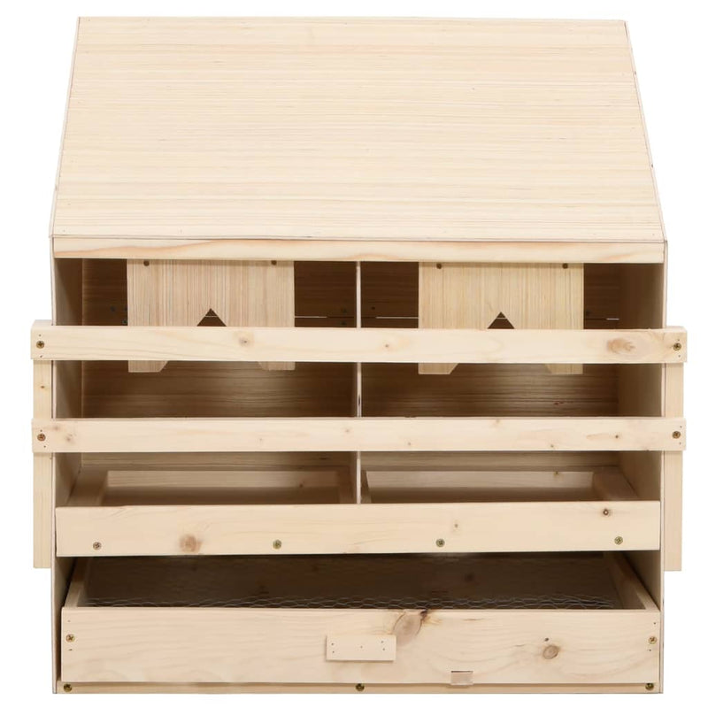 Chicken Laying Nest 2 Compartments 63x40x65 cm Solid Pine Wood