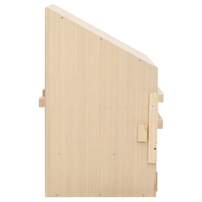 Chicken Laying Nest 2 Compartments 63x40x65 cm Solid Pine Wood