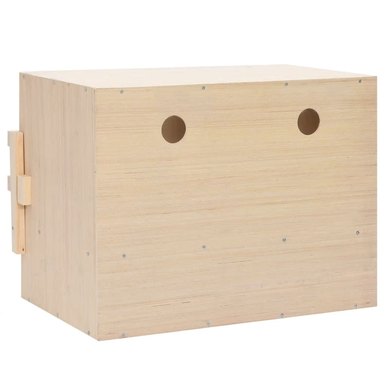 Chicken Laying Nest 2 Compartments 63x40x45 cm Solid Pine Wood