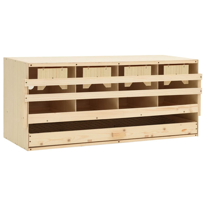 Chicken Laying Nest 4 Compartments 106x40x45 cm Solid Pine Wood