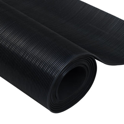 Floor Mat Anti-Slip Rubber 1.5x4 m 3 mm Fine Rib