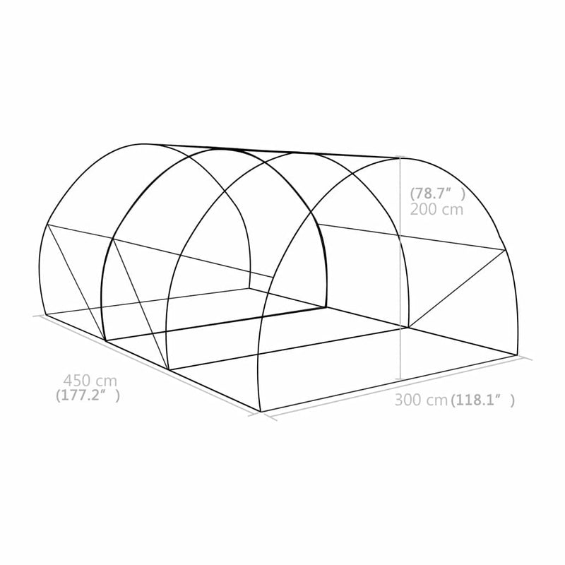 Greenhouse 13.5 m² 450x300x200 cm