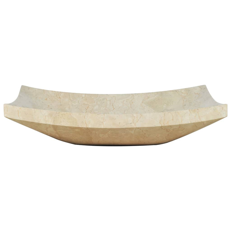 Sink 50x35x12 cm Marble Cream