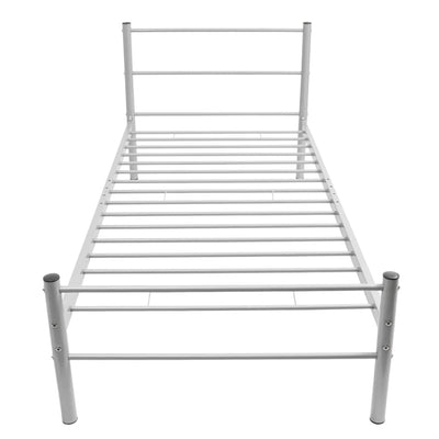 Bed Frame without Mattress Grey Metal King Single Size