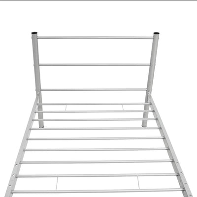 Bed Frame without Mattress Grey Metal King Single Size