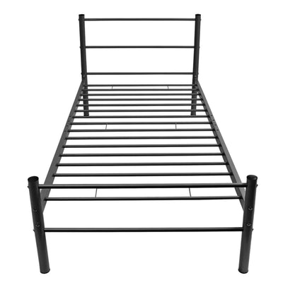 Bed Frame without Mattress Black Metal King Single Size