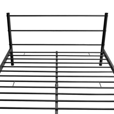 Bed Frame without Mattress Black Metal Double Size