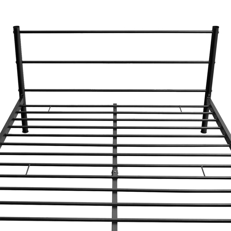 Bed Frame without Mattress Black Metal Double Size