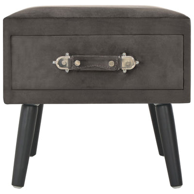 Bedside Cabinet Grey 40x35x40 cm Velvet