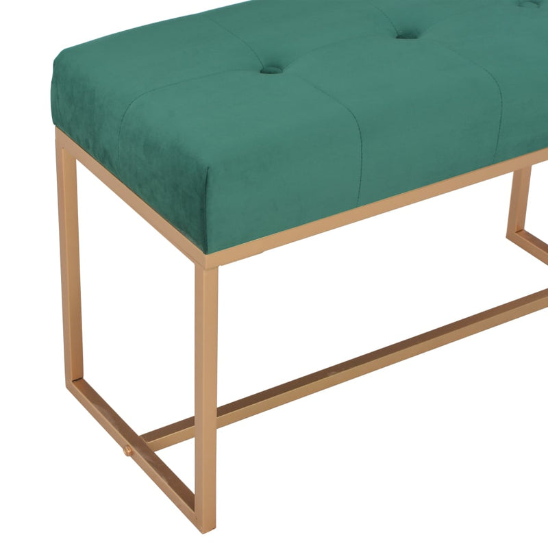 Bench 80 cm Green Velvet