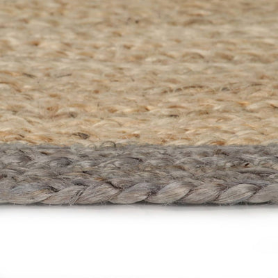 Handmade Rug Jute with Grey Border 150 cm