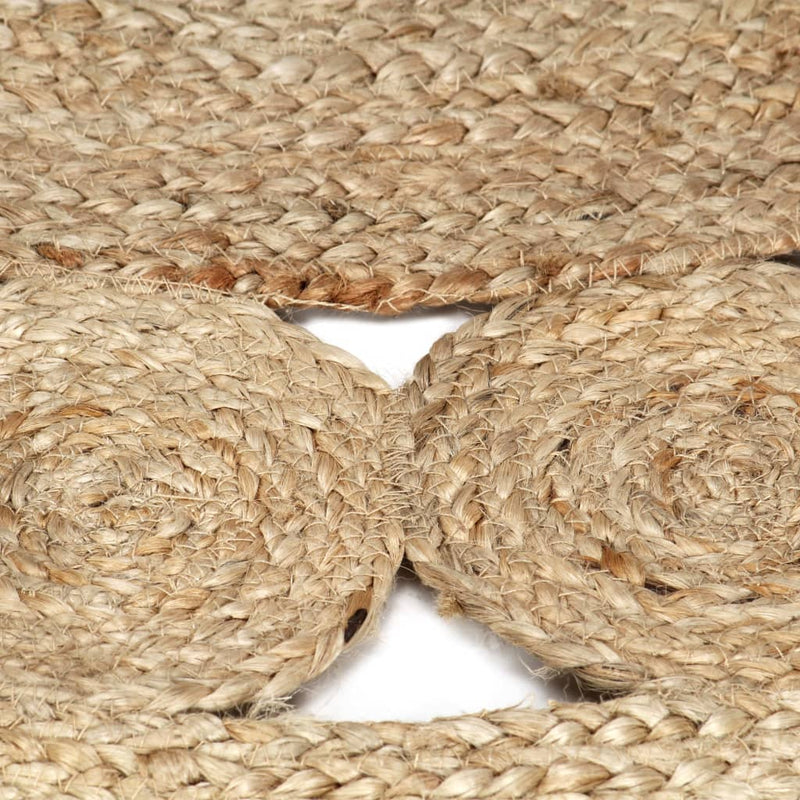 Handmade Rug Braided Jute 90 cm