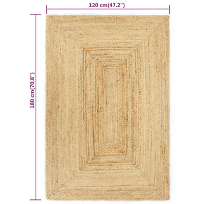 Handmade Rug Jute Natural 120x180 cm