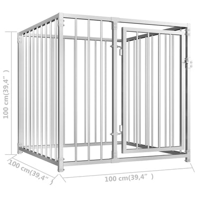 Outdoor Dog Kennel 100x100x100 cm