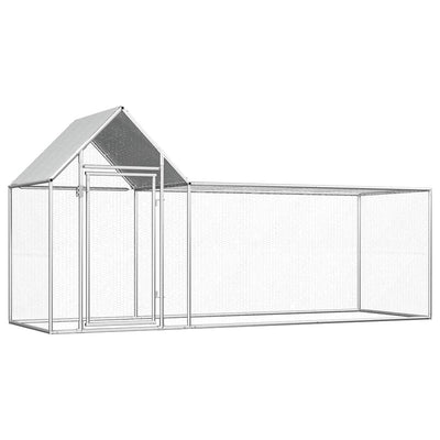 Chicken Coop 3x1x1.5 m Galvanised Steel