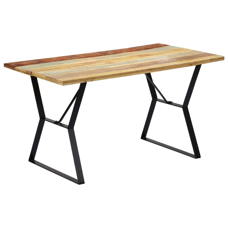 Dining Table 140x80x76 cm Solid Reclaimed Wood