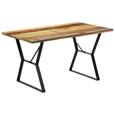 Dining Table 140x80x76 cm Solid Reclaimed Wood