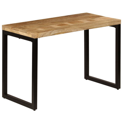 Dining Table 115x55x76 cm Solid Mango Wood and Steel