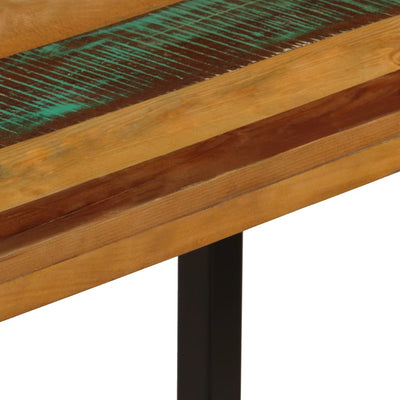 Dining Table 115x55x76 cm Solid Reclaimed Wood and Steel