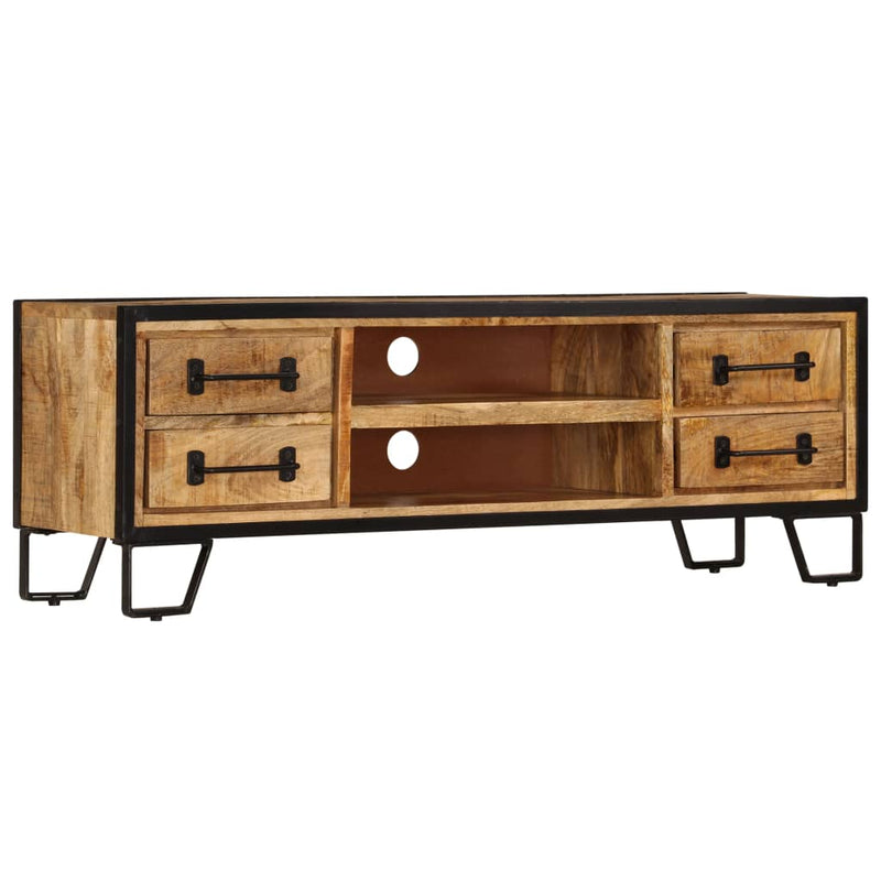 TV Cabinet with Drawers 120x30x40 cm Solid Mango Wood