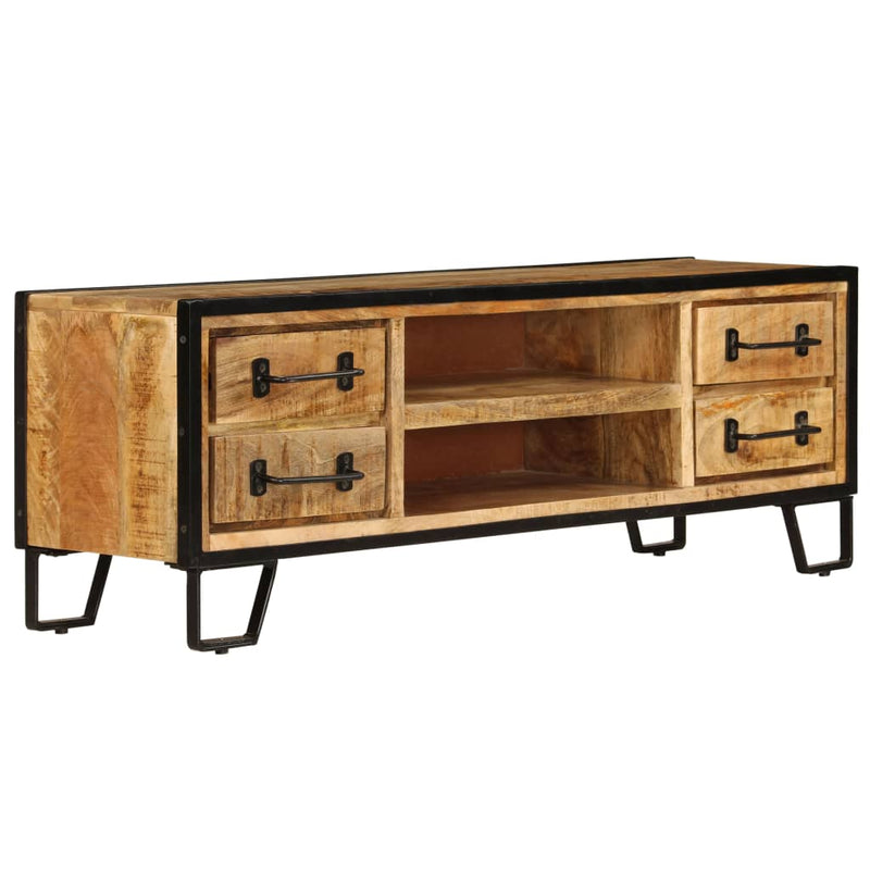 TV Cabinet with Drawers 120x30x40 cm Solid Mango Wood