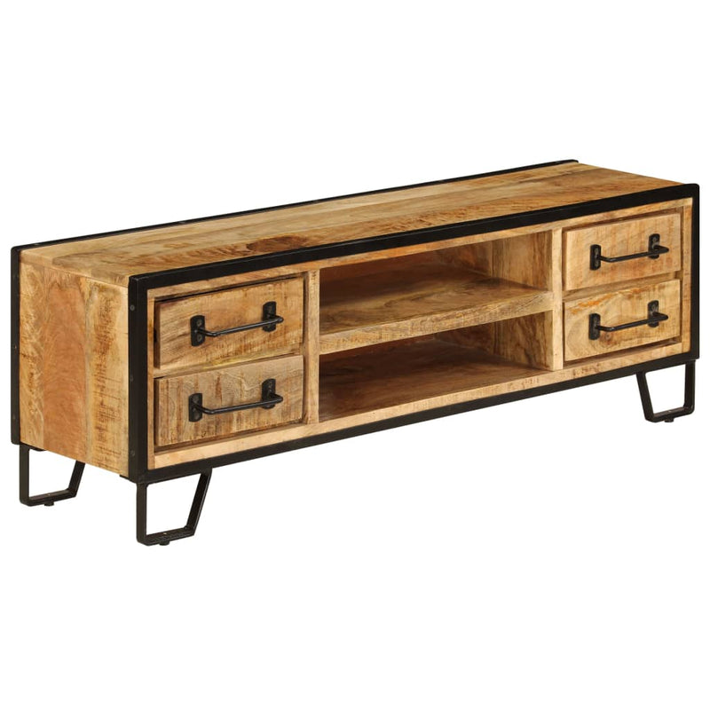 TV Cabinet with Drawers 120x30x40 cm Solid Mango Wood