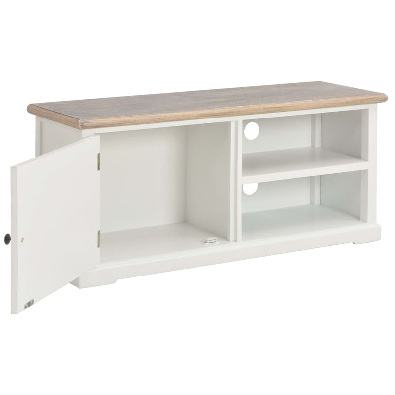 TV Cabinet White 90x30x40 cm Wood