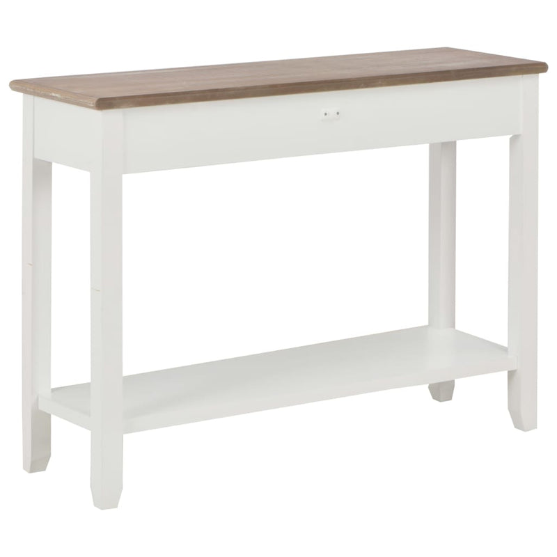 Console Table White 110x35x80 cm Wood