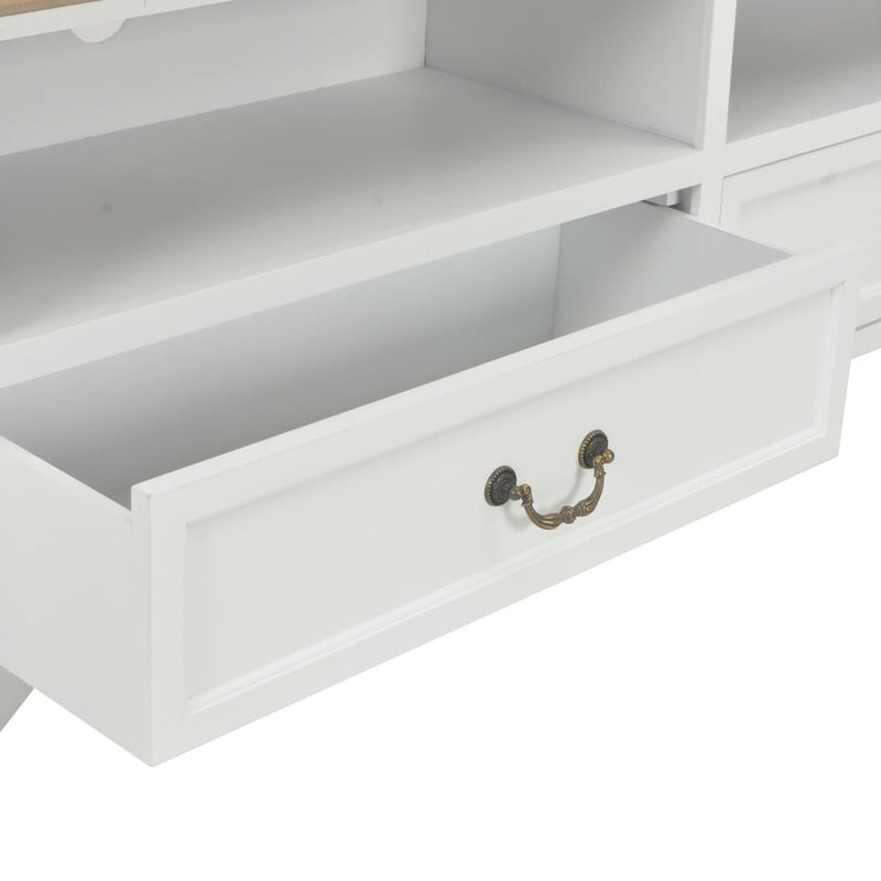 TV Cabinet White 120x30x40 cm Wood