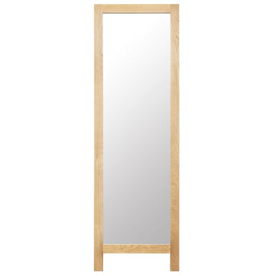 Freestanding Mirror 48x46.5x150 cm Solid Oak Wood