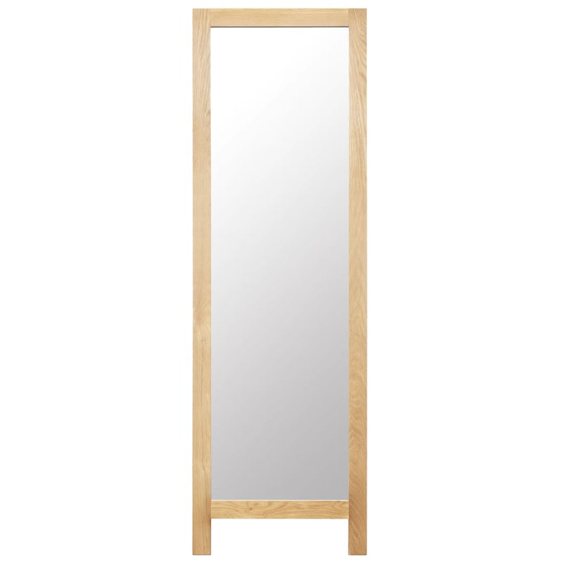 Freestanding Mirror 48x46.5x150 cm Solid Oak Wood