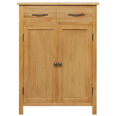 Shoe Cabinet 76x37x105 cm Solid Oak Wood