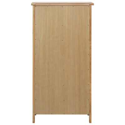 Shoe Cabinet 76x37x105 cm Solid Oak Wood