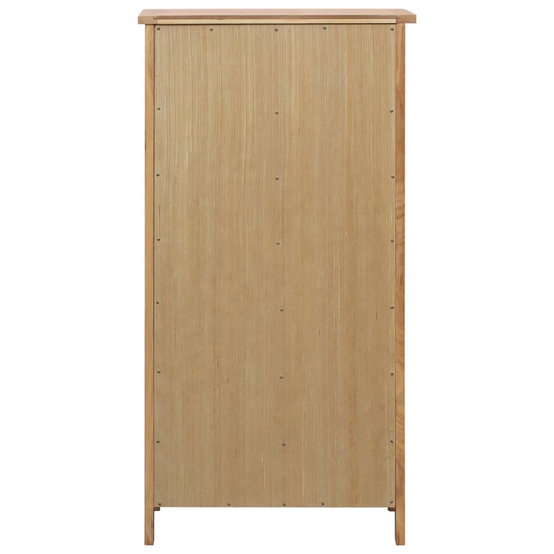 Wine Cabinet 56x32x110 cm Solid Oak Wood