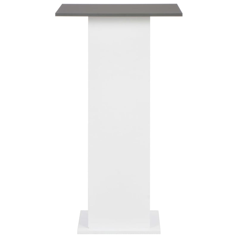 Bar Table White and Anthracite Grey 60x60x110 cm