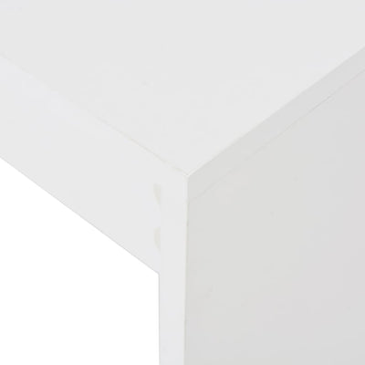 Bar Table with Shelf White 110x50x103 cm