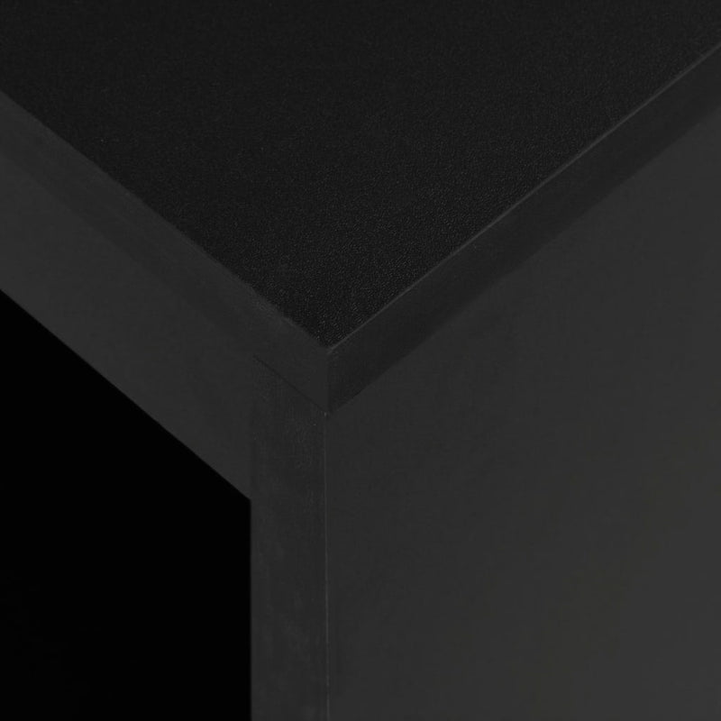 Bar Table with Shelf Black 110x50x103 cm