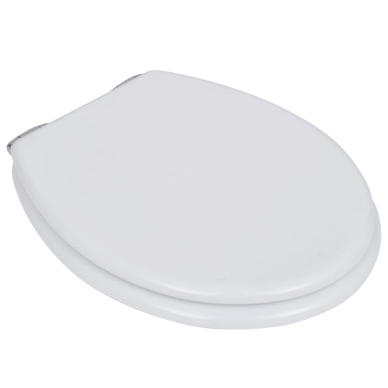 Toilet Seats with Soft Close Lids 2 pcs MDF White