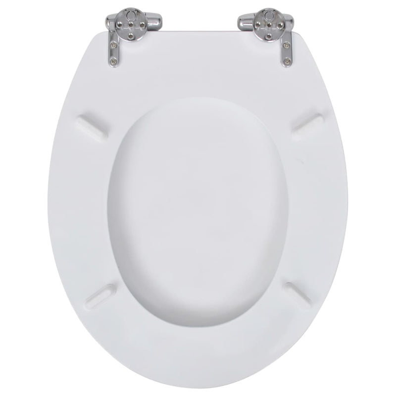 Toilet Seats with Soft Close Lids 2 pcs MDF White